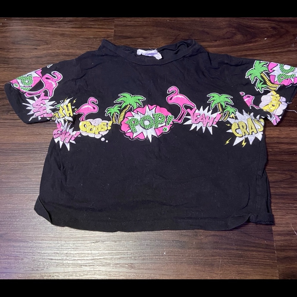 A little pop of color inside of a black shirt